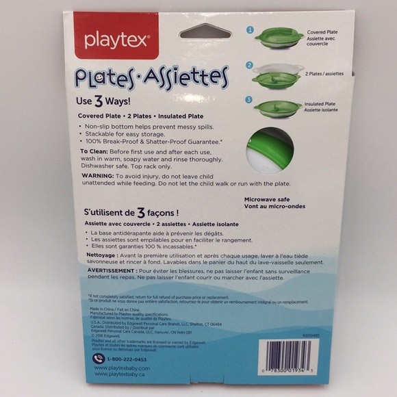 2 Sets Playtex Baby BPA-Free 3-In-1 Plate Toddlers - Picture 14 of 15